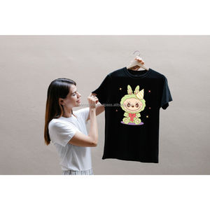 Labubu เสื้อยืดครอปสำหรับผู้ชายและผู้หญิงเสื้อยืดแนวสตรีทเสื้อยืดใส่ได้ทั้งชายและหญิงผลิตจากวัสดุคุณภาพสูง - Product Image 4