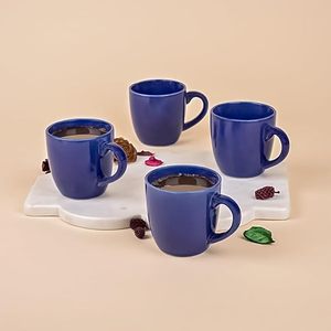 Midnight Blue Ceramic Tea <b>Cup</b> <b>Set</b> of 2 - Product Image 2