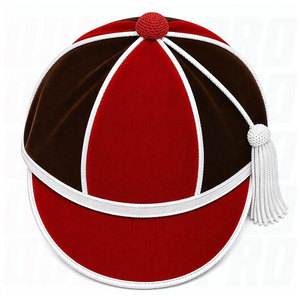 Gorra de Honor de Terciopelo Personalizada con Borla Ceremonial, Gorro de Honor Tradicional de Múltiples Paneles, Gorro de Honor de Terciopelo de Color Sólido - Product Image 4
