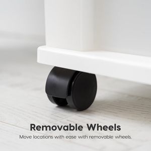 Carrello Portaoggetti in Plastica con 3 Cassetti e Ruote per Materiali Artistici, Bagno, Dormitorio, Camera da Letto - Product Image 5