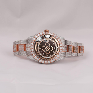 Reloj de Lujo con Diamantes Moissanite para Hombre, Completamente Adornado con Piedras Moissanite VVS, Reloj de Pulsera Automático de Acero Inoxidable - Product Image 1
