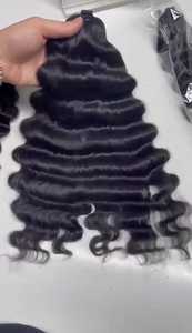 Extensiones de Cabello Humano de Primera Calidad, Color Negro Natural, con Aspecto Rizado, Muy Ligeras, Fáciles de Usar en la Oficina, Fiestas o la Vida Diaria - Product Image 2