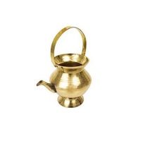 Kalash Lota en Métal Doré Écologique pour Pooja Traditionnel et Rituel de Puja Moderne à Domicile ou au Temple