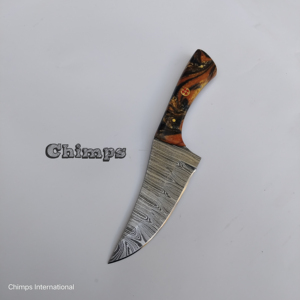 Couteaux de chasse d'extérieur, lame en acier Damas, manche en résine personnalisé, lame à changement rapide de qualité industrielle, garantie de 3 ans - Product Image 2