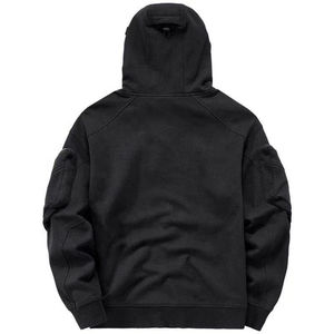 Custom 100% Cotton Winter Breathable Masked Hoodie Oversized Streetwear Pullover Unisex Sweatshirt with Face <b>Cover</b> - Product Image 2