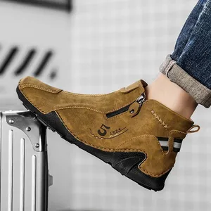 Baskets décontractées pour hommes, chaussures d'extérieur antidérapantes, bottines montantes de haute qualité, baskets plates pour hommes, chaussures courtes pour hommes - Product Image 3