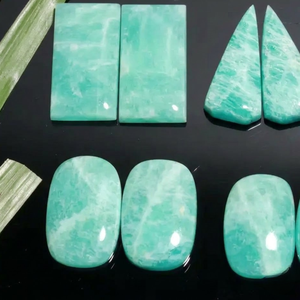 Auténtica Piedra Natural de Amazonita |   Piedras Semipreciosas Pulidas a Mano |   15-25mm Formas Mixtas 100g |   Diseño de Joyería de Moda |   Artesanía - Product Image 5