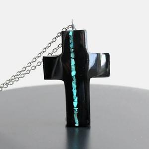 Colgante de Cruz de Cuerno de Búfalo Natural Hecho a Mano, Pulido, Ecológico y de Alta Calidad, Joyería de la India - Regalo de Navidad - Product Image 3
