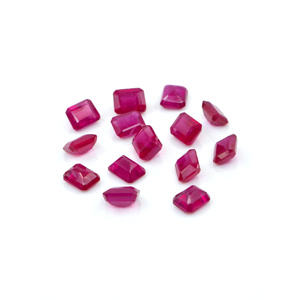 Rubis naturels de Bangkok, octogones calibrés 4x5mm, pierres précieuses de rubis naturelles facettées pour la fabrication de bijoux, prêtes à l'emploi - Product Image 1