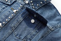 Veste en jean extensible pour femme – Vêtement d'extérieur confortable en jean grande taille pour un usage quotidien