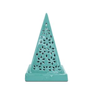 Porta Incienso de Cerámica en Forma de Pirámide, Color Rojo Glaseado, para Aromaterapia, Meditación, Yoga, Decoración del Hogar y Templos - Product Image 3