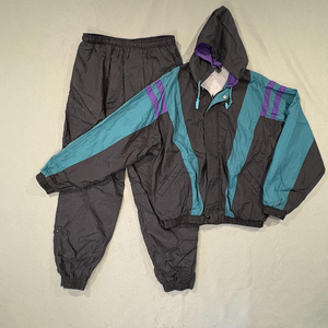 Conjunto de Chaqueta y Pantalones Ajustados, Material Delgado que Bloquea el Viento sin Agregar Volumen, Traje Deportivo Cortavientos - Product Image 1