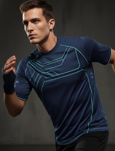 Camiseta de Fútbol para Hombre, de Alto Rendimiento, Poliéster/Algodón, Transpirable, de Secado Rápido, Cuello Alto, Color Sólido, para Entrenamiento y Partidos de Otoño - Product Image 4
