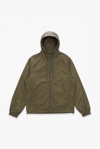 2025 veste en nylon coupe-vent à capuche légère de jogging pour hommes personnalisés avec tissu en polyester imperméable - Product Image 2