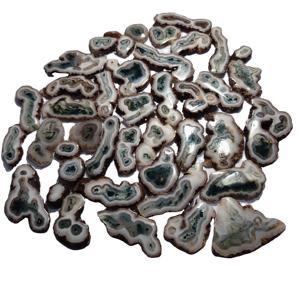 Ágata Musgosa Natural en Rodajas Pulidas, Piedras Preciosas Sueltas de Formas Mixtas 20-45mm 8-12g para Fabricación de Joyas al por Mayor - Product Image 4