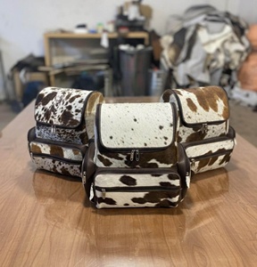 Handmade Leather Hair On Backpack Cowhide Laptop Travel Rucksack Vintage School Bag Durable Design OEM LHBP-0055 - Product Image 1