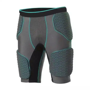 Mens Black Padded Compression Shorts Elastic Waist Athletic Base Layer Impact Protection Training Fitness Sports Performance - Product Image 3