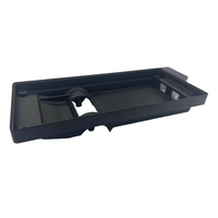Bandeja Rectangular Negra de Plástico ABS PC PP, Moldeada por Inyección, con Recortes y Orificios de Montaje, Mecanizada con Precisión