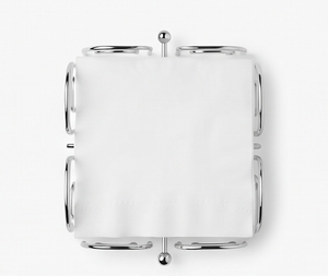 Porte-serviettes élégant en acier inoxydable, design élégant, parfait pour les mariages, les anniversaires, la vaisselle de la maison, accessoire de décoration de table - Product Image 1