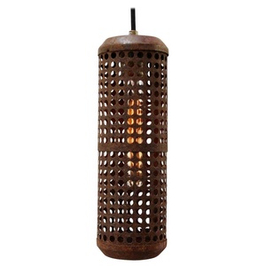 Lámpara colgante Industrial Vintage de Metal de óxido marrón, Lámpara decorativa de hierro fundido de Metal, superventas, nuevo diseño, portavelas elegante - Product Image 1