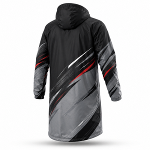 Chaqueta Impermeable Larga con Capucha y Diseño de Sublimación Personalizado, Cortavientos, Ropa de Lluvia para Exteriores con Logotipo Personalizado para Hombre - Product Image 3