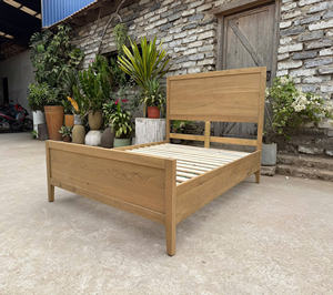 Juego de dormitorio estilo rústico francés, mesa de comedor de madera antigua, madera maciza de roble, nogal, aliso, acacia y pino de Vietnam. - Product Image 2