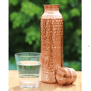 Bouteille en cuivre anti-fuite, gourde sportive, procure une eau alcaline rafraîchissante - Product Image 3