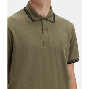 Men <b>Golf</b> Polo Shirt 230 GSM Cotton Spandex <b>Stretch</b> Performance Wear OEM Factory Supplier - Product Image 3