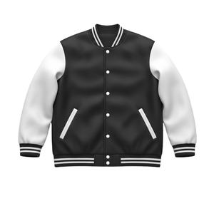 Chaqueta Universitaria Unisex Vintage de Lana Bordada, Delgada, con un Solo Botón, Cuello Alto, Diseño ODM, Acabado con Letras, Resistente al Viento y Ecológica - Product Image 1