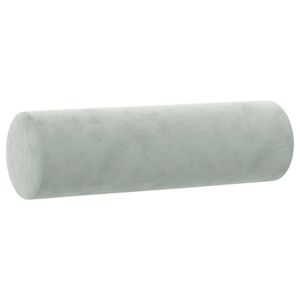 Cojines decorativos de 2 piezas de terciopelo gris claro Diseño elegante de Ø5.9 "x 19,7" - Product Image 3