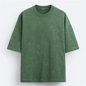 เสื้อยืดโอเวอร์ไซส์สองชั้นสำหรับผู้ชาย ผ้าฝ้าย 100% แขนยาว สกรีนโลโก้ได้ เสื้อผ้าสตรีทแวร์หนานุ่ม รับผลิตแบรนด์ส่วนตัว - Product Image 1
