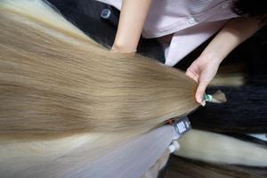 ผมต่อสีบลอนด์ผมมนุษย์เกรด100กรัมผมคนเวียดนามเป็นกลุ่ม - Product Image 3