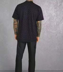 เสื้อยืดทรงหลวมสไตล์วินเทจ ปรับแต่งได้ ล้างสีแบบแอซิดวอช สำหรับผู้ชาย ผ้าฝ้าย 100% ป้องกันการยับ คอโอ แขนสั้น ทรงพอง - Product Image 5