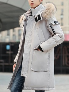 Manteau d'hiver pour homme à capuche épais et tendance 2026, grande taille, 100% duvet, respirant, haute qualité - Product Image 2