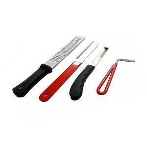 Kit d'outils pour chevaux, ensemble d'outils de ferrage 4 pièces, instruments de soin des sabots équins, outils de toilettage vétérinaire pour chevaux, acier inoxydable - Product Image 2