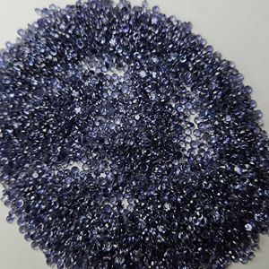 พลอยไอโอไลต์สีน้ำเงินธรรมชาติคุณภาพดีที่สุด ขนาด 8x10 มม. ทรงกลมเจียระไนเหลี่ยมแบบบริลเลียนท์ สำหรับทำเครื่องประดับ - Product Image 1