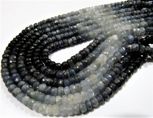 Zafiro azul natural Pailin, zafiro genuino extraído en Camboya, cuentas facetadas en forma de rondel de 4-5 mm, hilo de 8.5 pulgadas. - Product Image 5