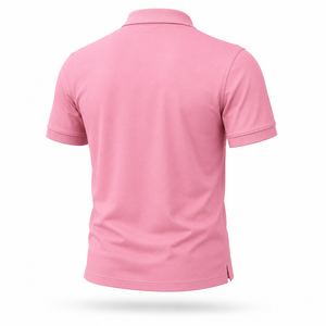 Polo rose personnalisé en gros |   Polo d'entreprise en polyester OEM ODM |   Polo de golf avec logo brodé pour le travail - Product Image 3