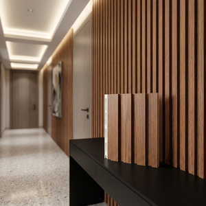 Panel de Pared Acanalado para Recepción de Clínica Médica, Higiénico, Fácil de Limpiar, WPC Moderno, Insonorizado, Revestimiento de Pared con 3 Años de Garantía - Product Image 2