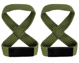 Correas de Levantamiento de Pesas Resistentes de Goma Negra Personalizadas con Forma de 8 para Levantamiento de Pesas, Peso Muerto y Entrenamiento de Fuerza en el Gimnasio - Product Image 3