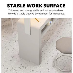 Table de travail moderne pour salon de manucure |    Station de manucure et pédicure avec lumière LED |    Mobilier de beauté professionnel - Product Image 5