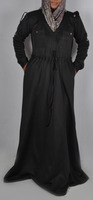 Magnifique Abaya islamique Hara Design en tissu de coton de bambou biologique écologique, léger, respirant, à manches longues, motif Paisley