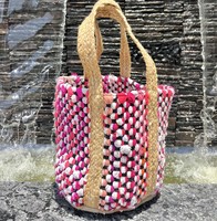 Sac fourre-tout de luxe grand format pour femme 2026 en toile de jute, coton et polyester, sac à bandoulière pour le shopping, sacs messager pour femme, fournisseur indien OEM