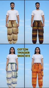 Pantalones Harem Holgados Estilo Bohemio, Vintage, para Mujer, Cintura Alta Elástica, Algodón Lavado, Transpirables y Ecológicos - Product Image 2