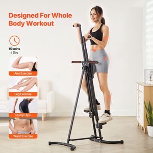 Appareil de fitness compact pour la maison : Stepper manuel avec entraînement complet du corps, grimpeur vertical, grimpeur cardio, design pliable - Product Image 2