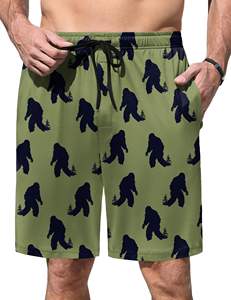 Pantalones Cortos de Playa para Hombre, Estampado de Llamas, Cintura Elástica con Cordón, Casuales de Verano, Coloridos, Ligeros, para Vacaciones - Product Image 1