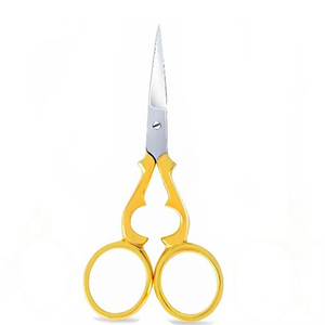Tijeras para Uñas con Mango Chapado en Oro, Hoja Curva de Acero Inoxidable, Tijeras para Manicura y Cutículas, Venta Directa de Fábrica - Product Image 3