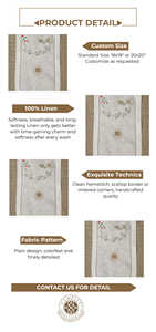 Serviette de cocktail haut de gamme avec broderie élégante, qualité durable, idéale pour les événements prestigieux et les cadeaux. - Product Image 2