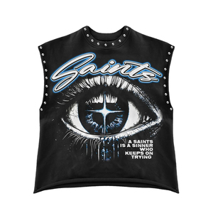 Custom Premium Streetwear Short Sleeve Tee Heavyweight Cotton <b>Animal</b> Graphic Print Rivet Embellished Detail Oversized Fit OEM - Product Image 2