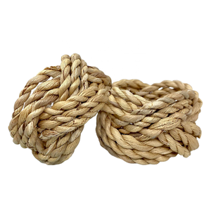 Napkin Ring Set, <b>Braided</b> Water Hyacinth Napkin Holder with Knot Design, Eco-friendly Rustic Table <b>Accessory</b> - Product Image 1